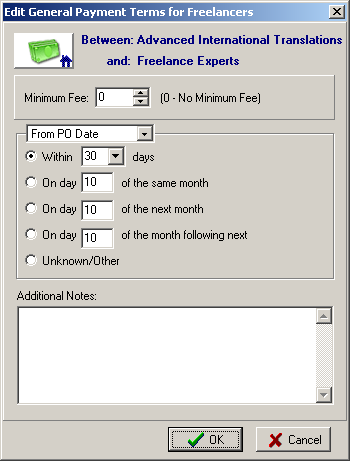 edit general payment