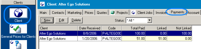 payments for account