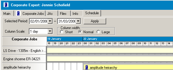 schedule for corp expert
