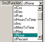 CalcOp Src2Function DropList
