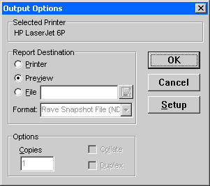 Dialog Output Preview